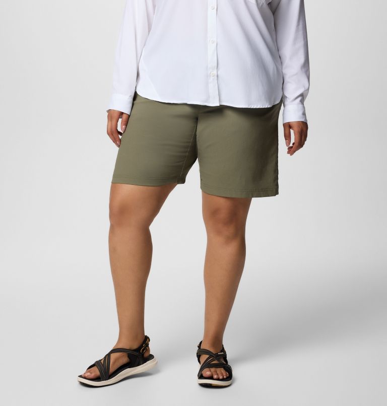Women's Leslie Falls Long Shorts II - Plus Size, Color: Stone Green, image 1