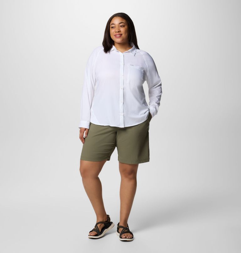 Women's Leslie Falls Long Shorts II - Plus Size, Color: Stone Green, image 7