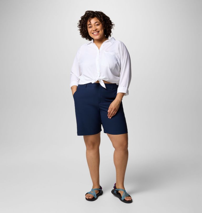Women's Leslie Falls Long Shorts II - Plus Size, Color: Collegiate Navy, image 6