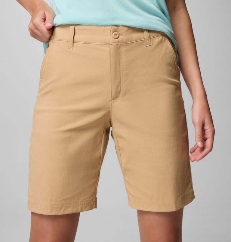 Women's Leslie Falls Long Hiking Shorts II, Color: Canoe, image 4