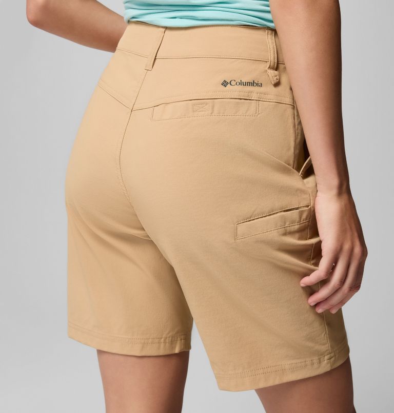 Women's Leslie Falls Long Hiking Shorts II, Color: Canoe, image 5