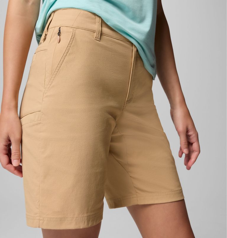 Women's Leslie Falls Long Hiking Shorts II, Color: Canoe, image 6