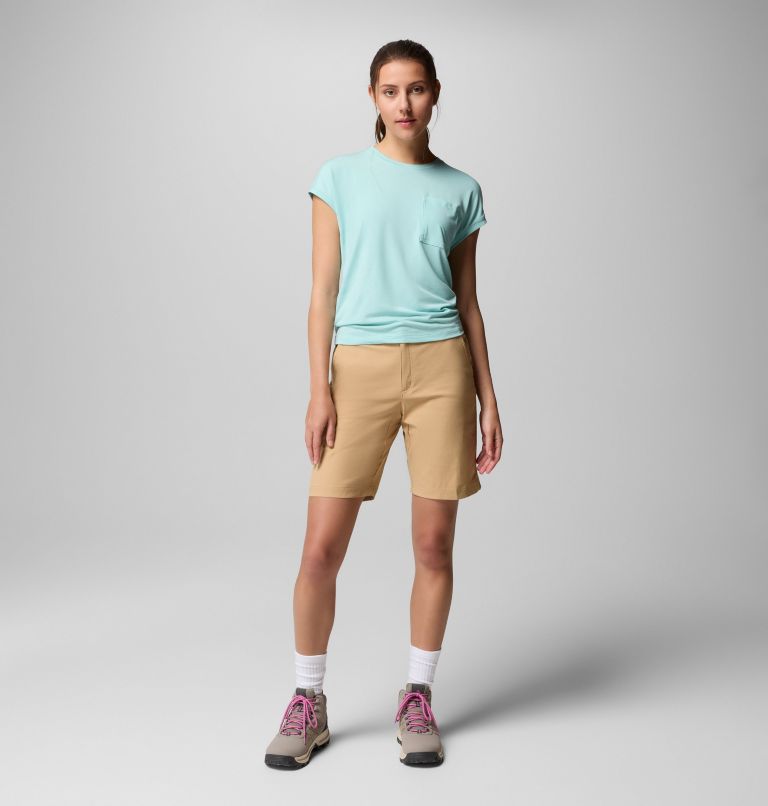 Women's Leslie Falls Long Hiking Shorts II, Color: Canoe, image 7