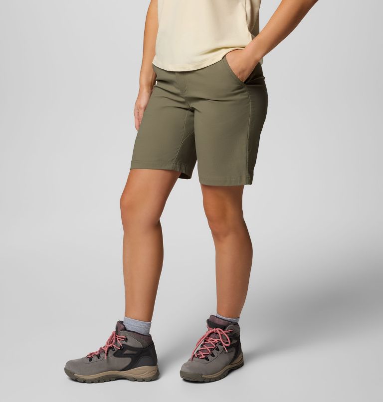 Shorts de corte largo de senderismo Leslie Falls II para mujer, Color: Stone Green, image 3