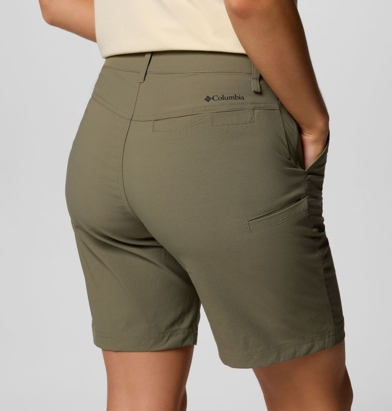 Shorts de corte largo de senderismo Leslie Falls II para mujer, Color: Stone Green, image 5