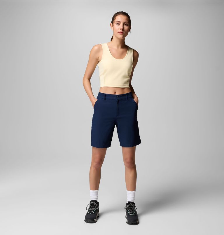 Women's Leslie Falls Long Hiking Shorts II, Color: Collegiate Navy, image 6
