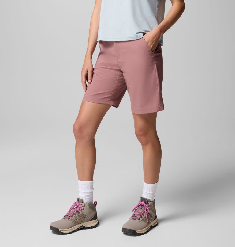 Women's Leslie Falls Long Hiking Shorts II, Color: Fig, image 3