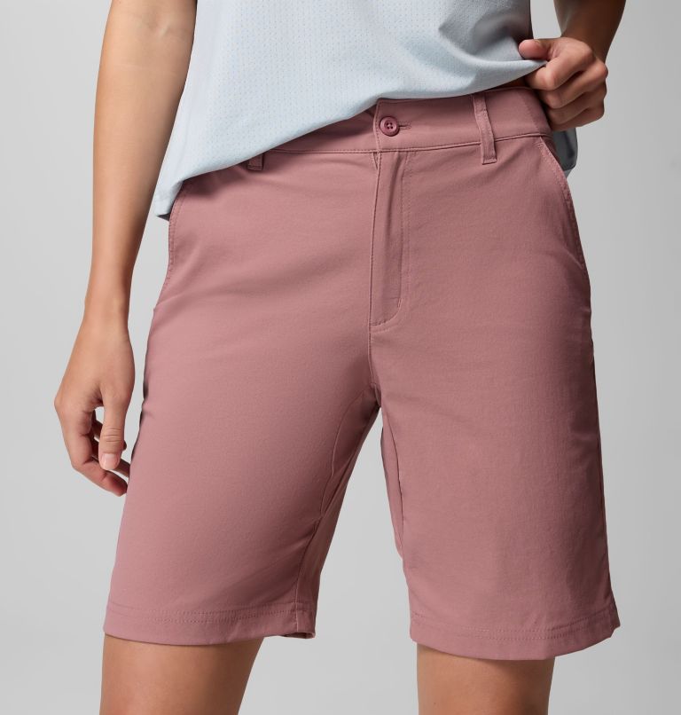 Women's Leslie Falls Long Hiking Shorts II, Color: Fig, image 4