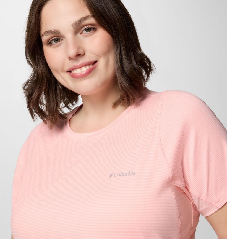 Women's Weekend Ascent Short Sleeve Shirt - Plus Size, Color: Pink Sand, image 4
