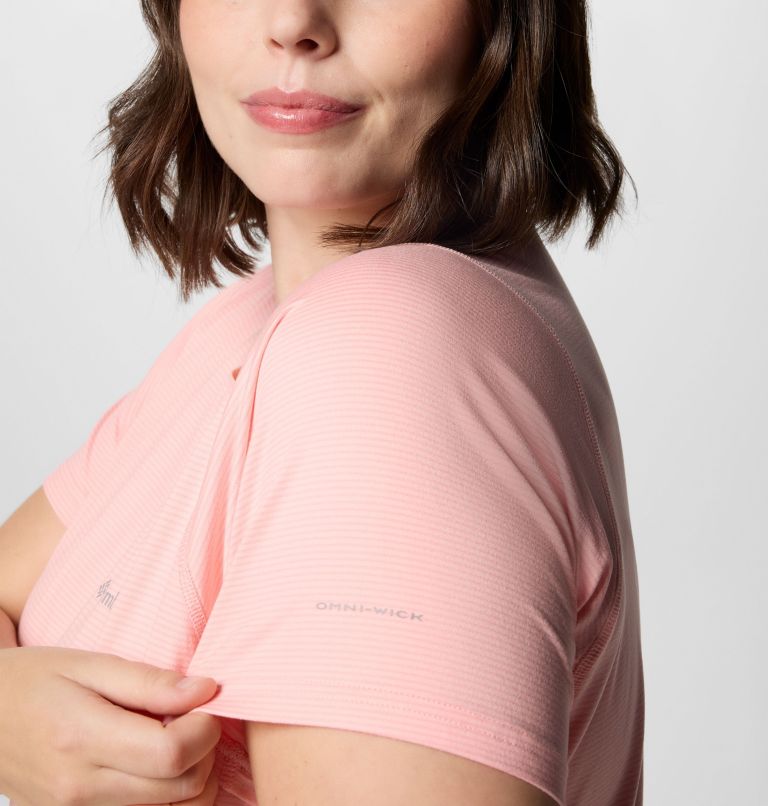 Women's Weekend Ascent Short Sleeve Shirt - Plus Size, Color: Pink Sand, image 5