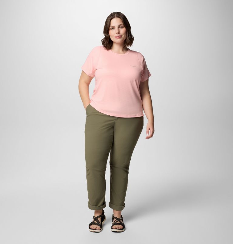 Women's Weekend Ascent Short Sleeve Shirt - Plus Size, Color: Pink Sand, image 6