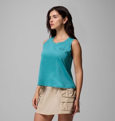 Women's Wild Springs Tank, Color: Teal, image 3
