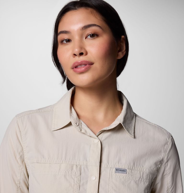 Women's Skien Valley Long Sleeve Shirt, Color: Dark Stone, image 4