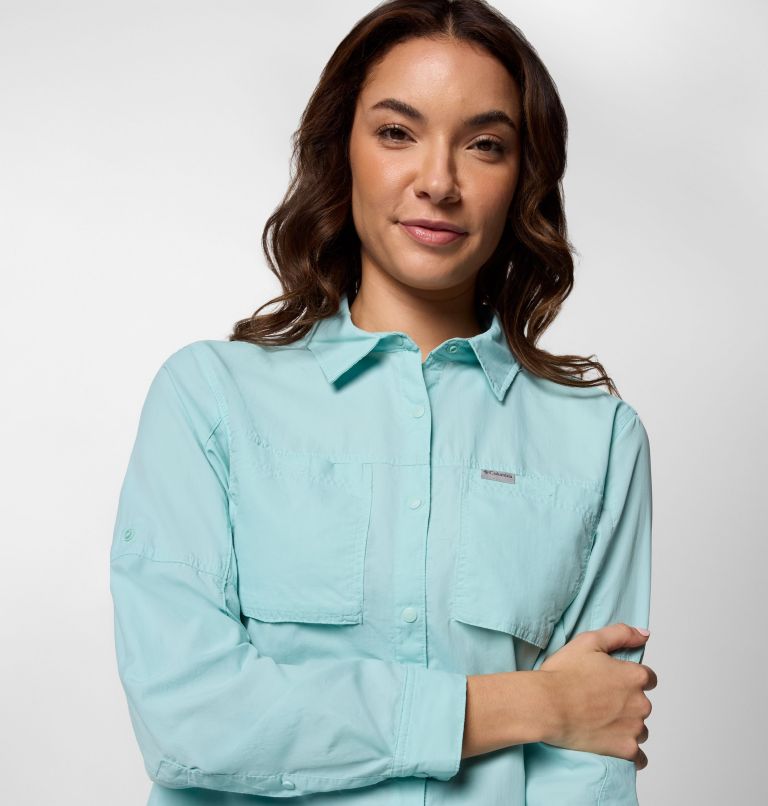 Women's Skien Valley Long Sleeve Shirt, Color: Spray, image 4