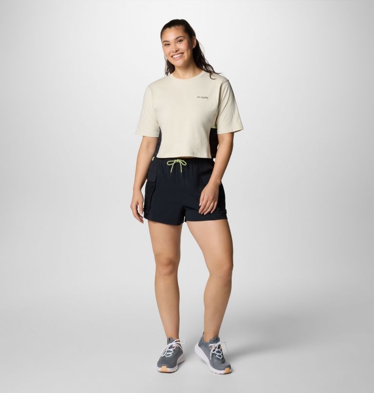Women's PFG Open Water T-Shirt, Color: Stone, Black, image 7