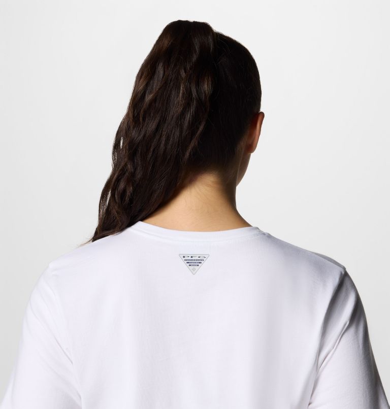 Women's PFG Open Water Short Sleeve T-Shirt, Color: White, White, image 5
