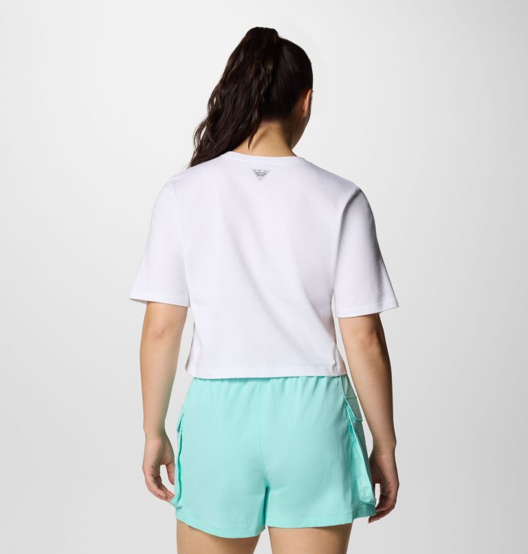Women's PFG Open Water Short Sleeve T-Shirt, Color: White, White, image 2