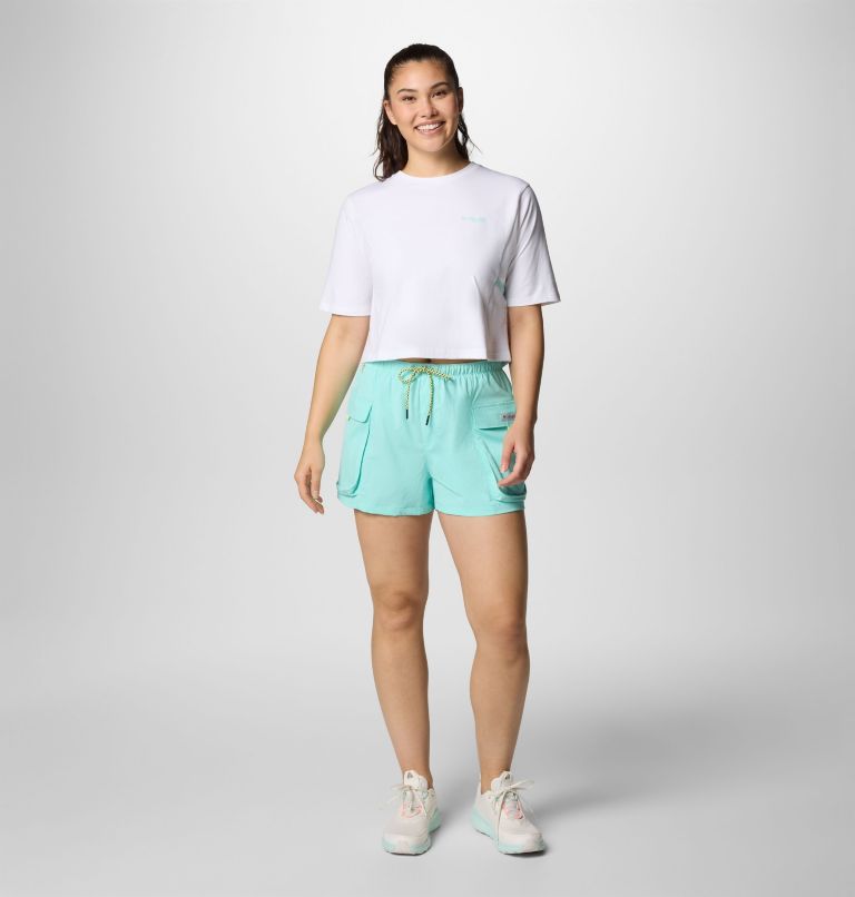 Women's PFG Open Water Short Sleeve T-Shirt, Color: White, White, image 6