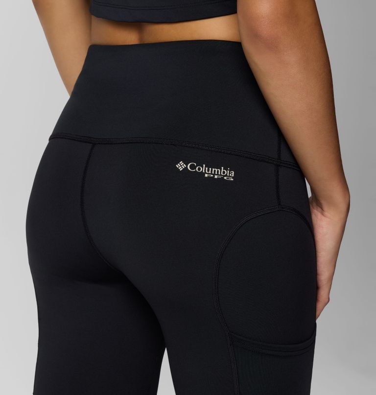 Women's PFG Open Water Leggings, Color: Black, image 5