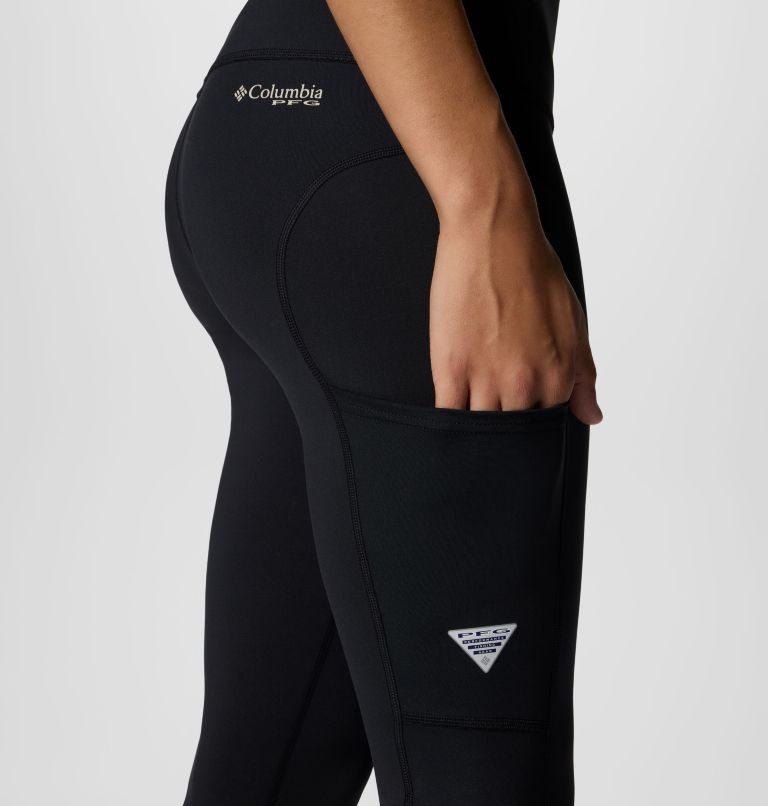 Women's PFG Open Water Leggings, Color: Black, image 6
