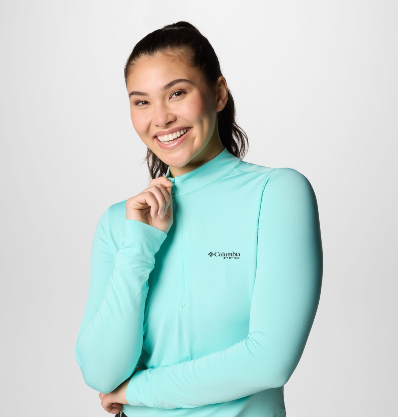Women's PFG Open Water™ Cropped Quarter Zip Shirt | 499 | S 5
