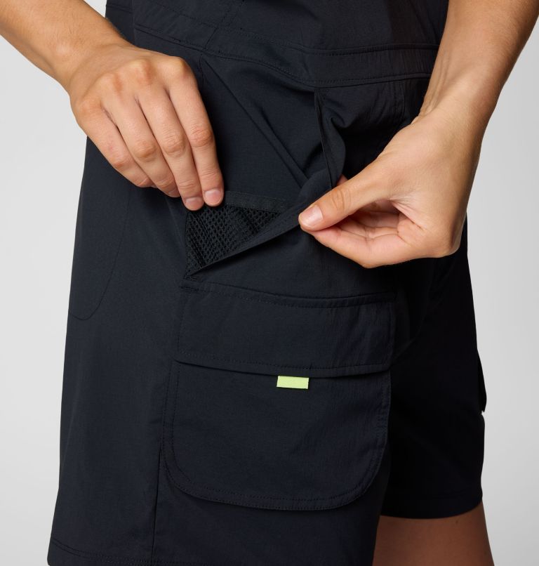 Women's PFG Open Water Short Overalls, Color: Black, image 6