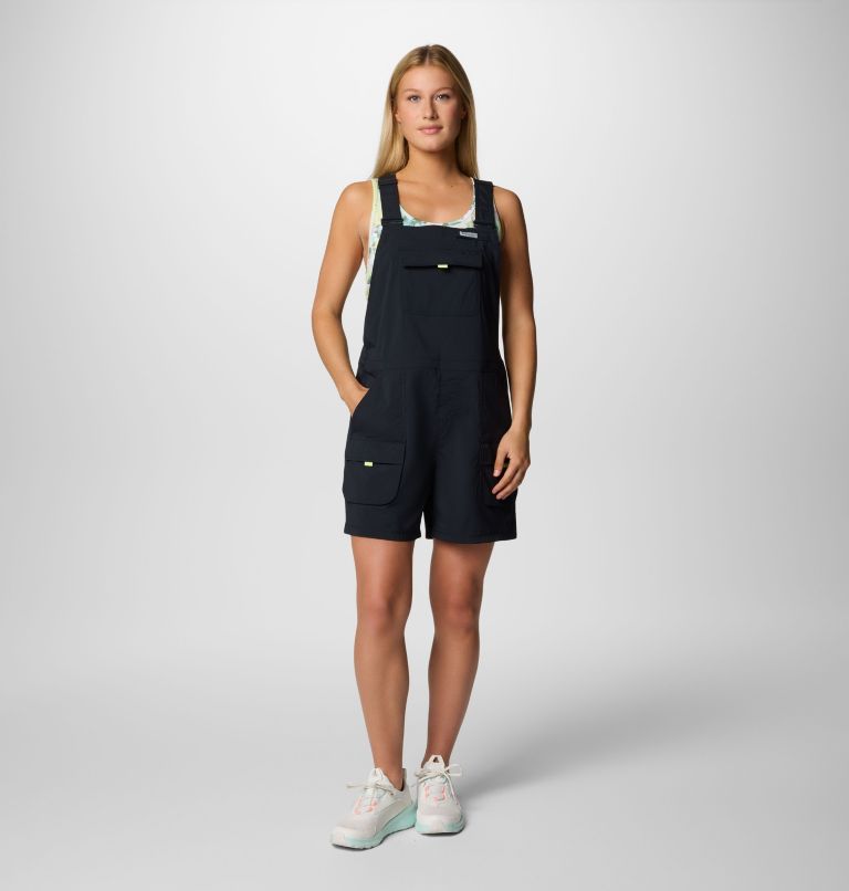 Women's PFG Open Water Short Overalls, Color: Black, image 7