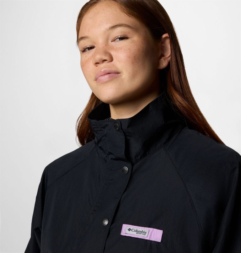 Women's PFG Open Water Windbreaker, Color: Black, Hydrangea, Spring Yellow WldBlms, image 4