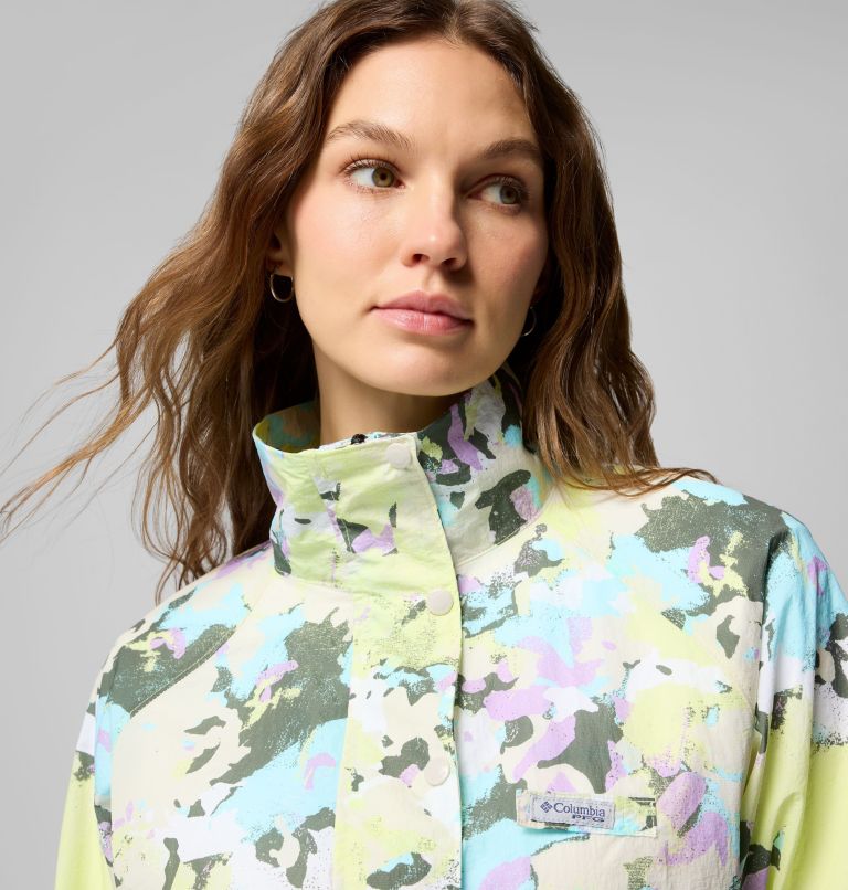 Women's PFG Open Water Windbreaker, Color: Spring Yellow Wildblooms, image 3