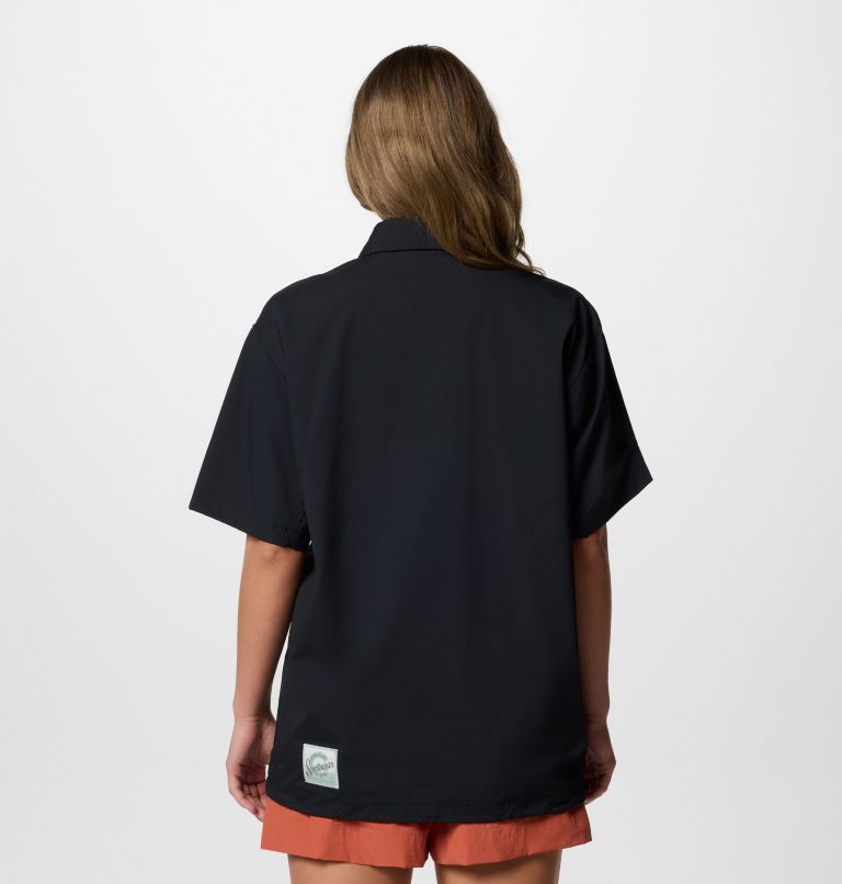 Cove Beach Kurzarm-Hemd aus Gewebe für Unisex, Color: Black, image 12