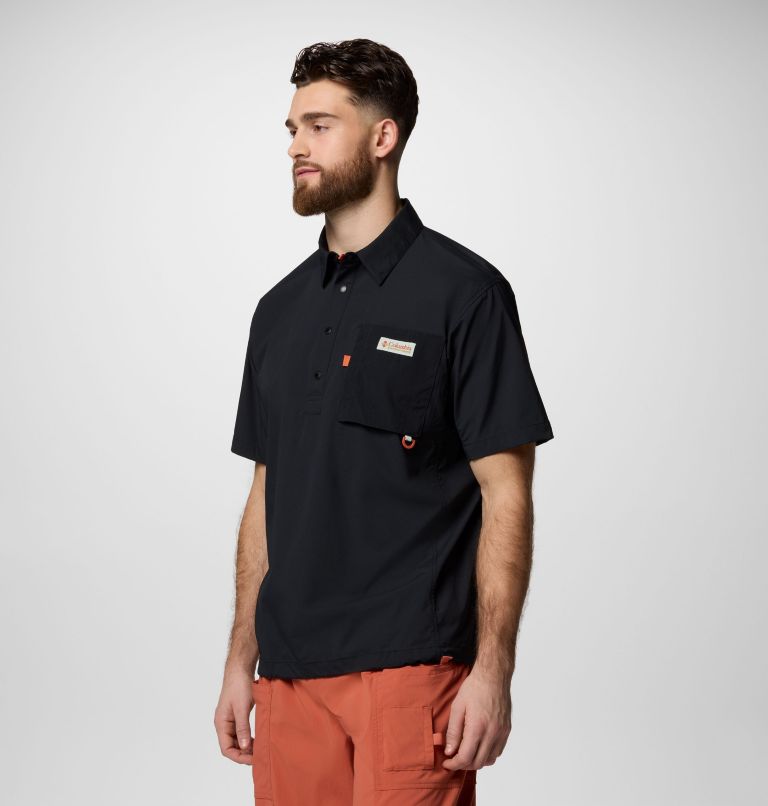 Cove Beach Kurzarm-Hemd aus Gewebe für Unisex, Color: Black, image 5