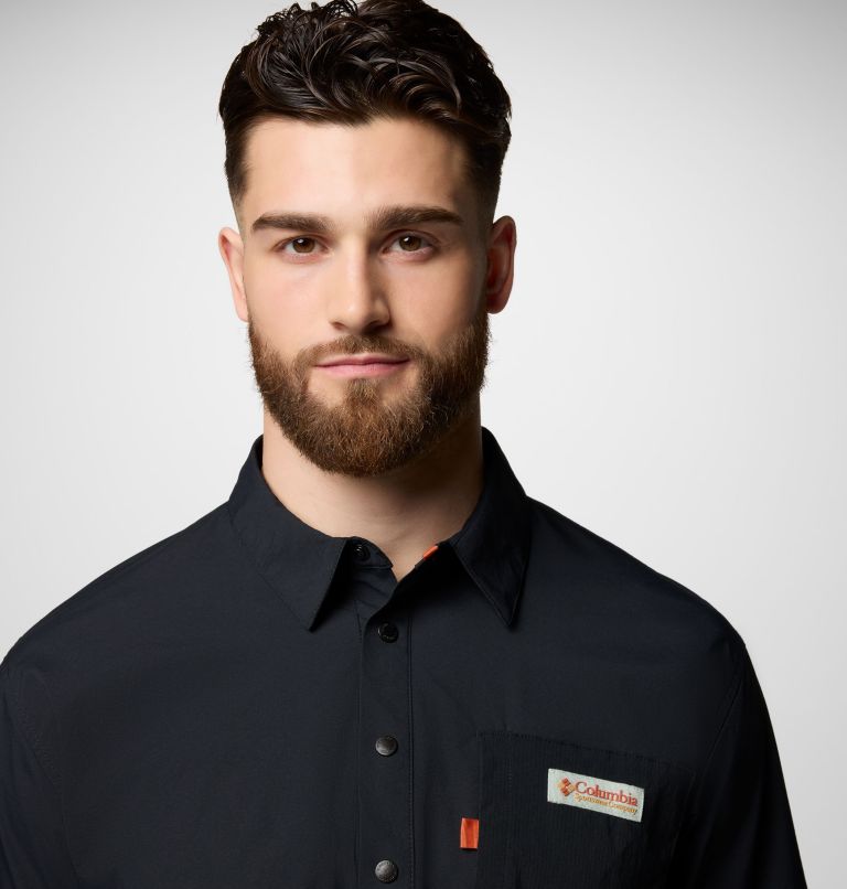 Cove Beach Kurzarm-Hemd aus Gewebe für Unisex, Color: Black, image 7