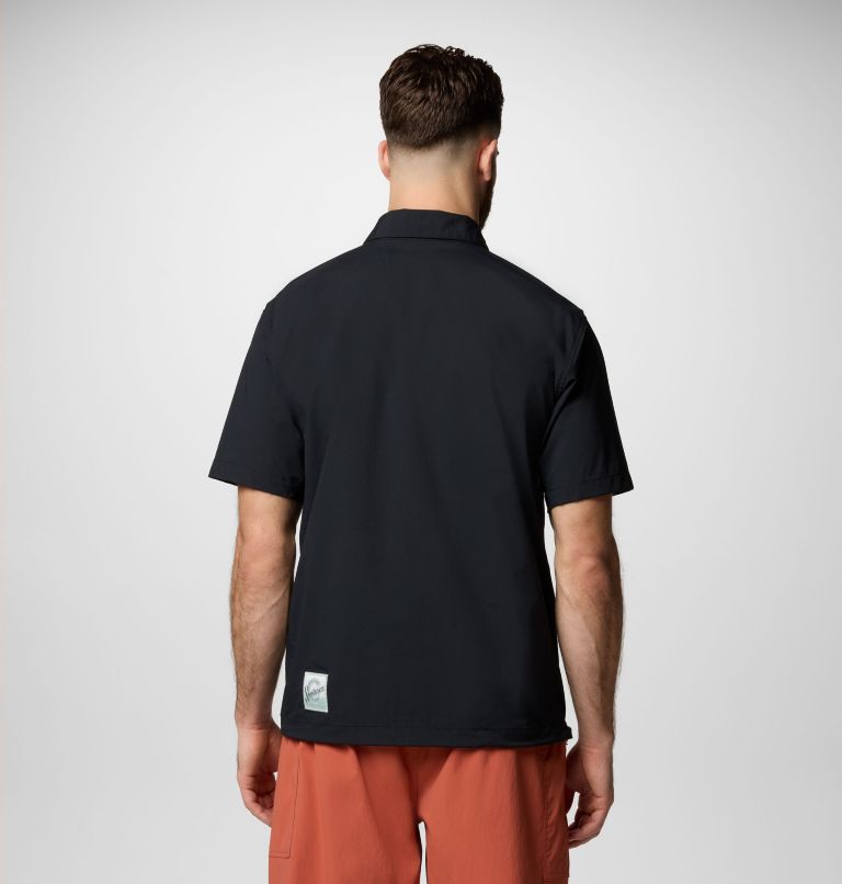 Cove Beach Kurzarm-Hemd aus Gewebe für Unisex, Color: Black, image 11