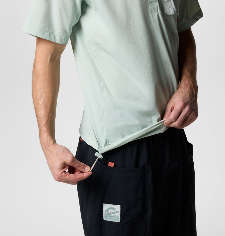 Cove Beach Kurzarm-Hemd aus Gewebe für Unisex, Color: Cool Green, image 7