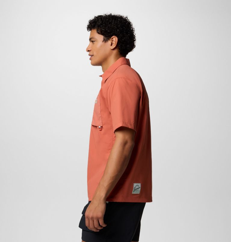 Cove Beach Kurzarm-Hemd aus Gewebe für Unisex, Color: Mars, image 3