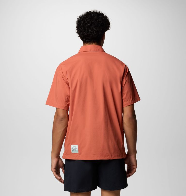 Cove Beach Kurzarm-Hemd aus Gewebe für Unisex, Color: Mars, image 2