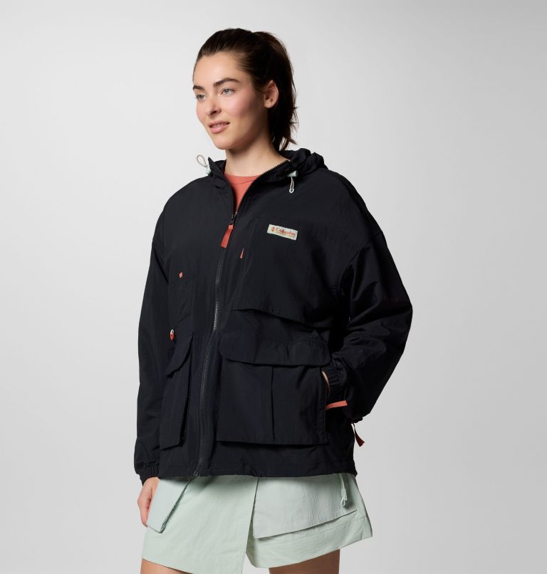 Cove Beach Windbreaker, Color: Black, image 2