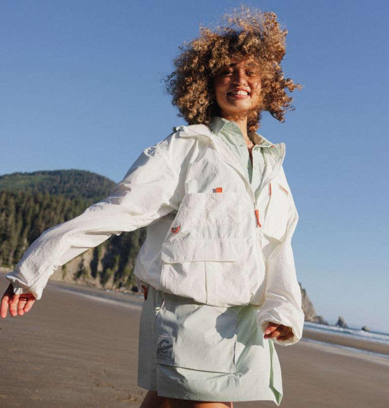 Unisex Cove Beach Windbreaker, Color: Sea Salt, image 12