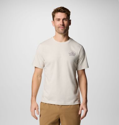 Men's Tunnel Valley Graphic Technical T-Shirt, Color: Dark Stone, Naturally Inclined, image 1