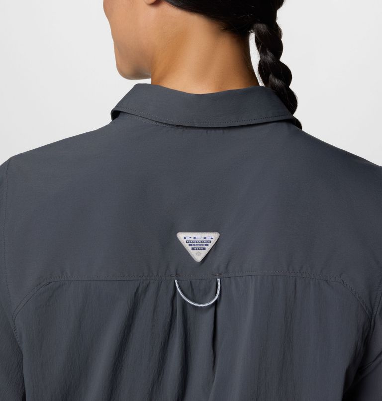 Women's PFG Wild Cast Short Sleeve Shirt, Color: Shark, image 6