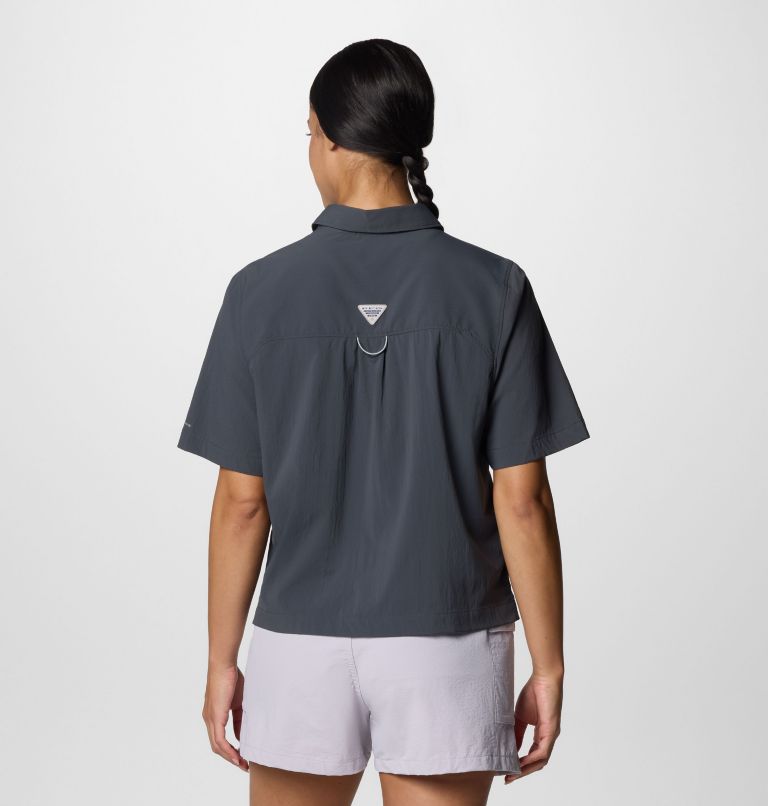 Women's PFG Wild Cast Short Sleeve Shirt, Color: Shark, image 2