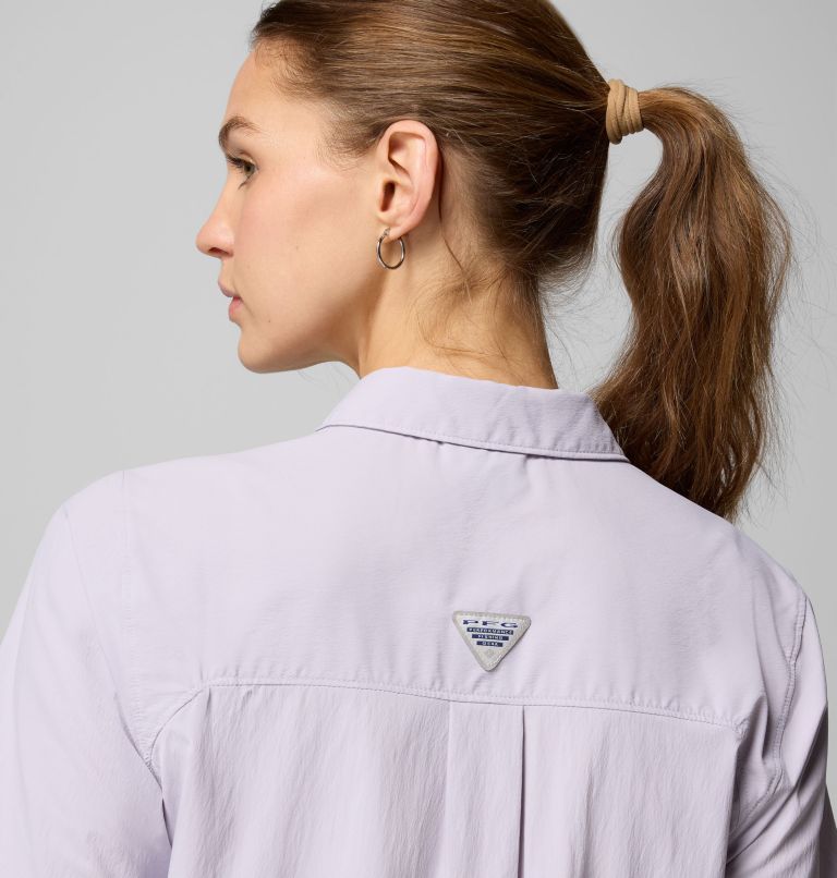 Women's PFG Wild Cast Short Sleeve Shirt, Color: Lavender Pearl, image 5