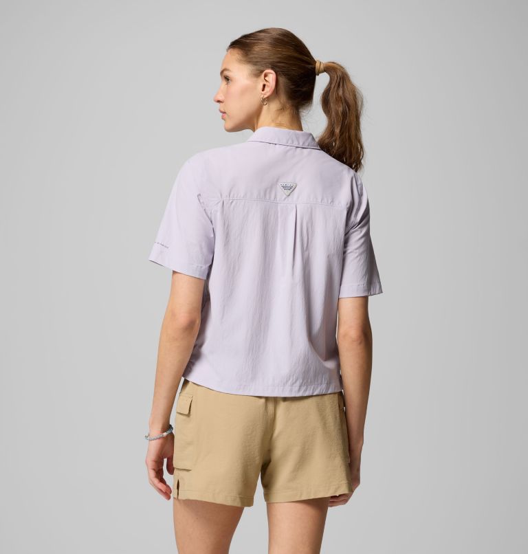 Women's PFG Wild Cast Short Sleeve Shirt, Color: Lavender Pearl, image 2