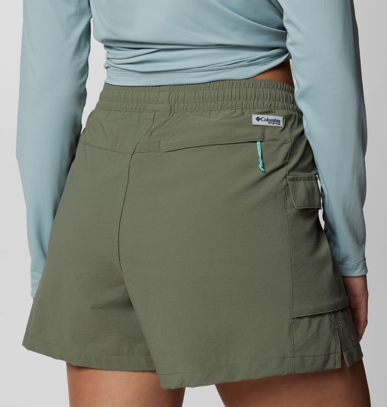 Women's PFG Wild Cast Shorts, Color: Cypress, image 5