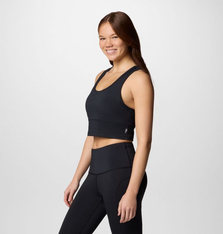 Women's PFG Open Water Cropped Tank Top, Color: Black, image 3