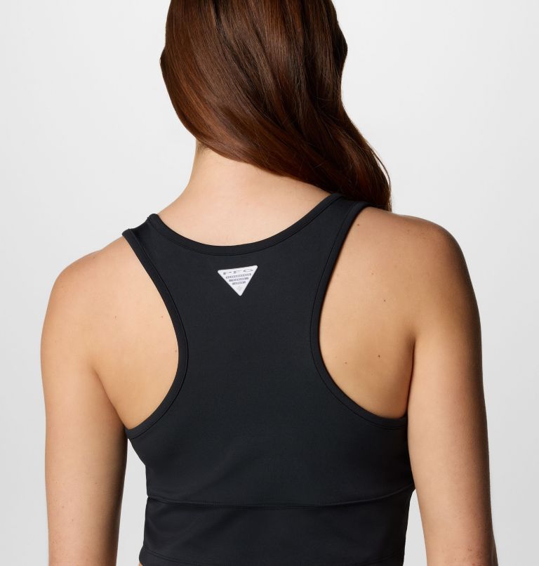Women's PFG Open Water Cropped Tank Top, Color: Black, image 5