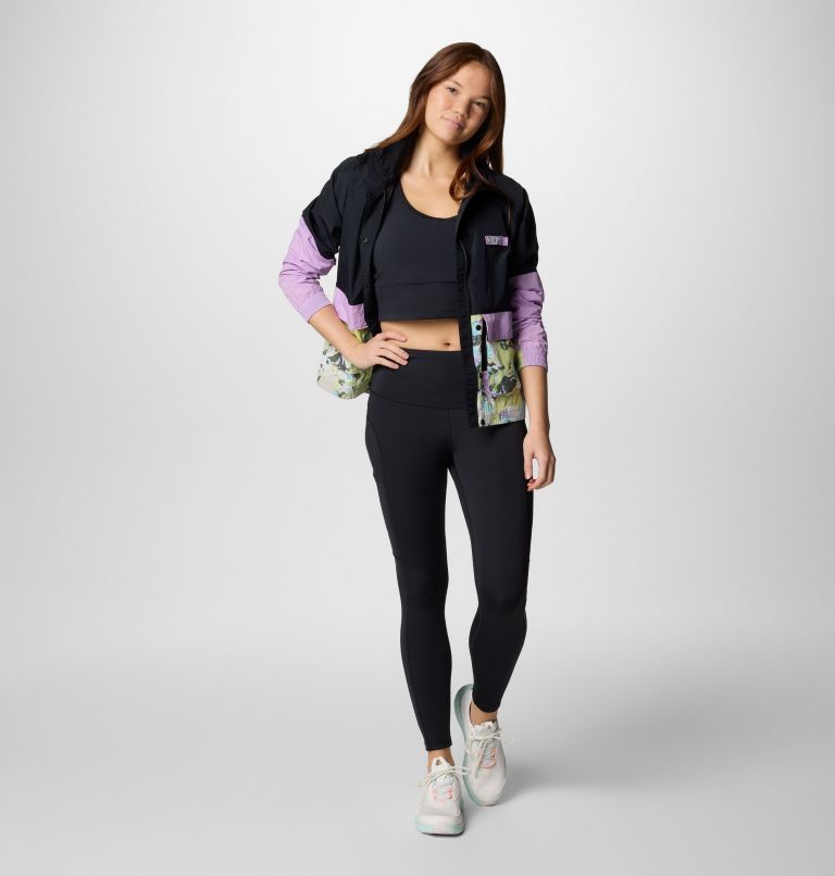 Women's PFG Open Water Cropped Tank Top, Color: Black, image 6