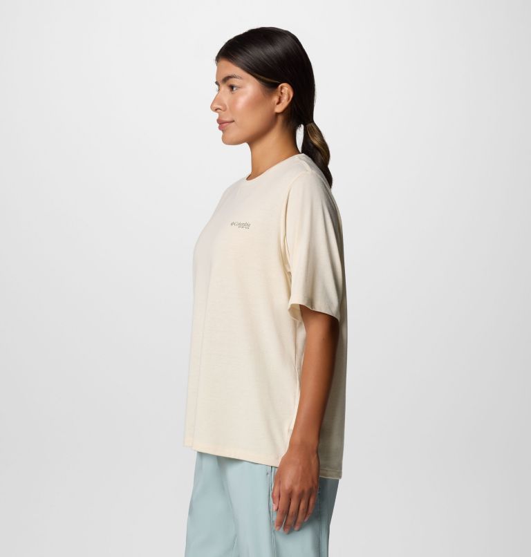 Women's PFG Uncharted Graphic T-Shirt, Color: Lemon Wash, PFG W Storm Bird, image 3