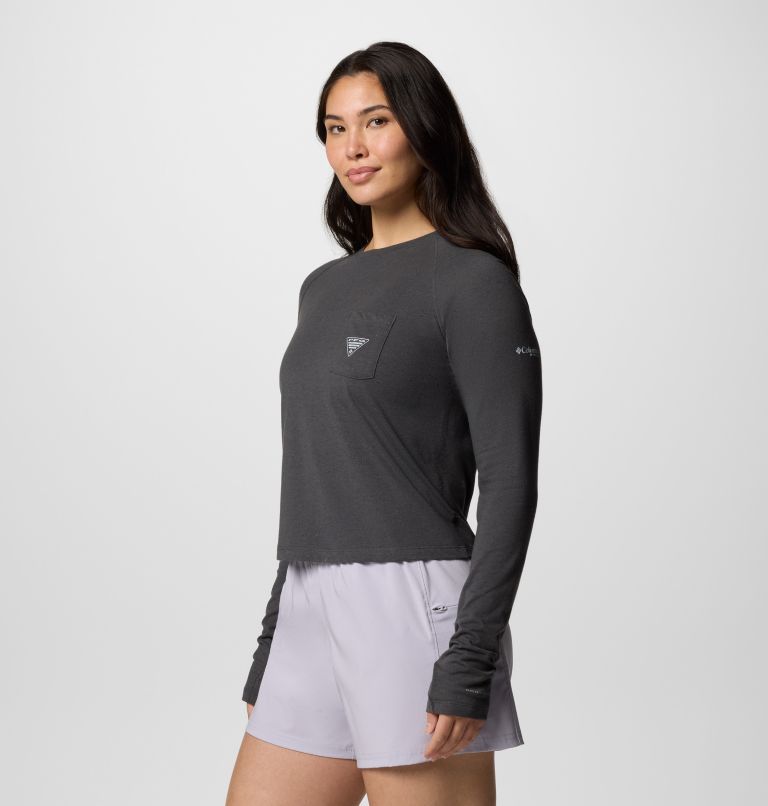 Women's PFG Uncharted Neps Long Sleeve Shirt, Color: Shark, image 3