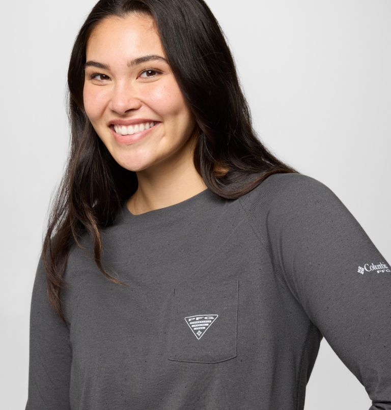 Women's PFG Uncharted Neps Long Sleeve Shirt, Color: Shark, image 4